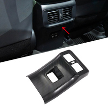 Ventilación de aire acondicionado de coche TAPA DE SALIDA Trim Armrest caja trasera para Toyota RAV4 RAV 4 2019 2020 estilo de fibra de carbono estilo coche estilo caliente 2024 - compra barato