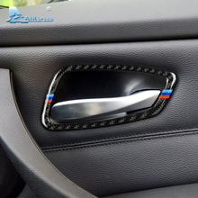 Velocidad del aire para BMW E90 E92 Serie 3 de fibra de carbono de manija de puerta Interior de coche embellecedor de Marco 2005-2012 accesorios de estilo de coche 320i 325i 2024 - compra barato