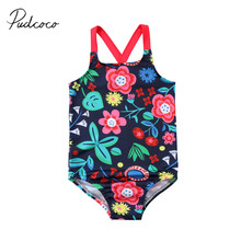 2018 Brand New Summer Toddler Infant Child Kids Baby Girls Flower Swimsuit Swimwear Bathing Suit Swimming Floral Costume 6M-5T 2024 - buy cheap