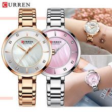CURREN-Reloj de acero inoxidable para mujer, pulsera de cuarzo plata y oro rosa, gran oferta 2024 - compra barato