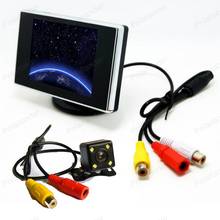 3.5 inch LCD TFT Display Car Monitor Reversing 2 video input Screen With 4 LED Night Vision Rear View Camera 2024 - buy cheap