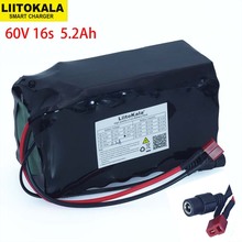 LiitoKala 16S2P 60V 5.2Ah 18650 литий-ионный аккумулятор 67,2 V 5200mAh Ebike Электрический велосипед Скутер с 20A разрядкой BMS 1000 ватт 2024 - купить недорого