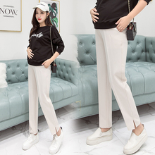 Length Side Splits Pregnancy Wear Autumn Maternity Pants Office Ladies OL Formal Work Fall Clothes for Pregnant Women 2024 - buy cheap