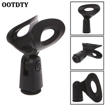 Ootdty suporte de microfone flexível, acessório de suporte de plástico com clipe de braçadeira, suporte preto 2024 - compre barato