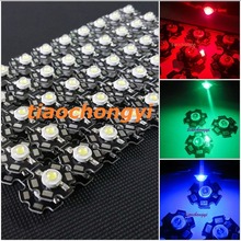 Hot 100 pcs 1W 3W High Power red green Blue Royal blue LED with 20mm star PCB   300~350mA New 2024 - buy cheap