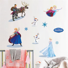 Kids DIY Sticker Frozen Princess Scroll Puzzle Children's Room Decoration Stickers Cartoon Pegatinas Autocollant Enfant 2024 - buy cheap