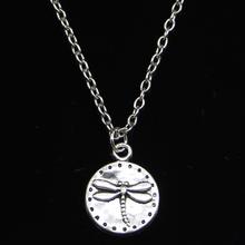 20pcs New Fashion Necklace 15mm dragonfly Pendants Short Long Women Men Colar Gift Jewelry Choker 2024 - buy cheap
