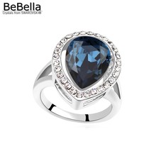 Женское кольцо с австрийскими кристаллами Сваровски, 7 цветов 2024 - купить недорого