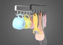 1PC Iron Hanging Hooks Kitchen Cabinet Tissue Storage Rack Cupboard Cup Cooker Towel Storage Holder Dish Hanger Shelf OK 0822 2024 - buy cheap