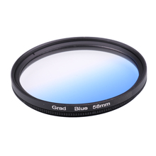 Filtro de cámara de 58mm, filtro de lente de Color azul Gradual para Nikon D3100 D3200 D5100 SLR, lente de cámara 2024 - compra barato
