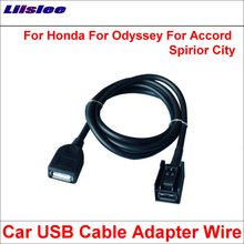 Liislee Original Plugs To USB Adapter Conector For Honda Odyssey/Accord/Spirior/City Car CD Radio Audio Media Cable Wire 2024 - buy cheap