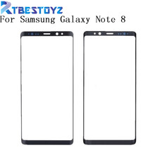 Внешняя стеклянная панель для сенсорного экрана для Samsung Galaxy Note8 Note 8 N950F N950 внешняя Передняя стеклянная крышка объектива с логотипом 2024 - купить недорого