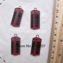 New Style  10 Pcs  Cartoon telephone booth  Charm Necklace/Bracelet/Earrings  Pendants DIY Jewelry Making Accessories T-7 2024 - buy cheap