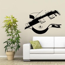 Free Shipping Electric Guitar Wall Sticker Musical Vinyl Art Wall Mural Home Decorative Room Decoration Wall Mural Y-656 2024 - buy cheap