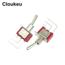 5Pcs MTS-102C4 6MM Red Side-Bent-Pin 3Pin/2File ON-ON Rocker switch Toggle Switch 2A250V 5A120V 2024 - buy cheap