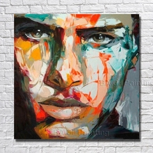 Handpainted Beautiful Man Portrait Oil Painting High Quality on Canvas Abstractive Art Room Decorations Picture no Framed 2024 - buy cheap