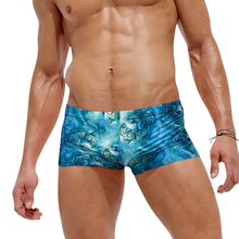 Сексуальный купальник с животным принтом, мужские шорты-боксеры для плавания, летний тренд, пляжная одежда для плавания, мужские купальники, пляжные шорты 2024 - купить недорого
