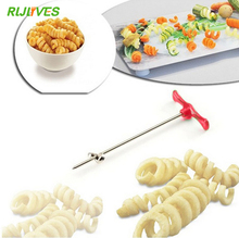 1Pc Manual Spiral Screw Slicer Plastic PP + Steel Wire Potato Carrot Cucumber Vegetables Spiral Knife Carving Tool 2024 - buy cheap