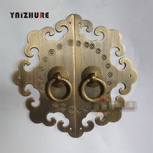 Accesorios de cobre antiguo para muebles, manija de puerta de cobre, encaje l, 120mm, Ming y Qing 2024 - compra barato