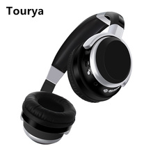 Tourya-auriculares inalámbricos B9 con Bluetooth, dispositivo Hi-Fi de graves profundos con micrófono, soporte FM y tarjeta SD para PC y teléfono móvil 2024 - compra barato