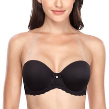 Sutiã de renda sem alça com arame fino, bralette sexy sem bojo push-up para mulheres tamanhos 32, 34, 36, 38, 40, 42, 44, 46, b c, d, e, g 2024 - compre barato