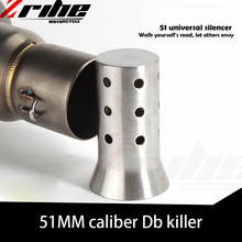 for Universal Motorcycle Exhaust Muffler Adjustable Silencer Db Killer Pipe Tip Racing Street Bike Scooter 51 mm High Quality 2024 - buy cheap
