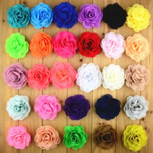 MengNa-flores de gasa para niña, accesorios para el cabello, tela Artificial, diadema, 3,2 ", 60 unidades por lote 2024 - compra barato