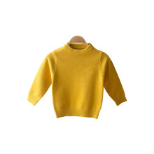 Новый 2018 осень-зима Свитера для маленьких девочек мальчиков трикотажный пуловер с длинными рукавами детские свитера для девочек модная Стиль пуловеры 2024 - купить недорого