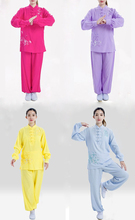 Traje de algodón y lino bordado para mujer, traje de Tai chi, kung fu, ropa de arte marcial wushu, uniformes taijiquan, Rosa/azul, verano y primavera 2024 - compra barato