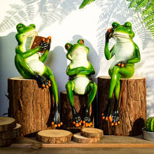 Pastoral Personate Frog Ornaments Creative Gentleman Frog Figurine for Table Decoration Home Decorave Accessories Gift for Kids 2024 - buy cheap