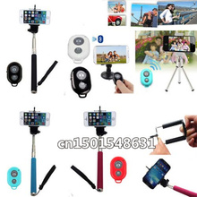 Rotary Extendable Handheld Camera Tripod Mobile phone Monopod+ Wireless Bluetooth Remote Control for phone i9300 i9500 5S 2024 - buy cheap