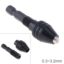 0.3-3.2mm Universal Drill Three Claw Chuck Drill Impact Driver Adapter with 1/4 Hex Shank for Electric Drill / Screwdriver 2024 - buy cheap