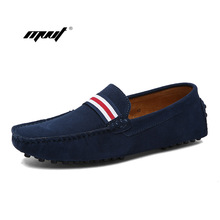 Soft driving shoes Men Loafers Casual Genuine Leather Shoes Moccasins Men Flats Suede Shoes Slip On 2024 - buy cheap