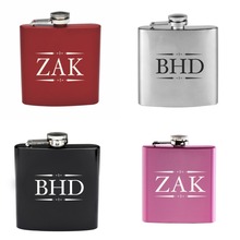 Personalized Engraved 6oz Hip Flask Stainless Steel Customize Father's Bride Groomsman Usher Drinkware Wedding Party Favors F07 2024 - buy cheap