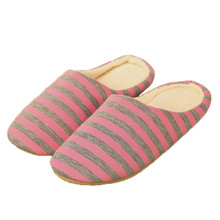 Dropshipping Slipper Women Striped Bottom Soft Home Slippers Warm Cotton Shoes Women Indoor Slippers Slip-On for Bedroom House 2024 - buy cheap