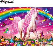 Dispaint Full Square/Round Drill 5D DIY Diamond Painting "Rainbow horse scenery" Embroidery Cross Stitch 5D Home Decor A10767 2024 - buy cheap