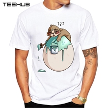 TEEHUB-Camiseta de manga corta con cuello redondo para hombre, camisa Hipster con diseño de huevo y pincel divertido, novedad de 2019 2024 - compra barato