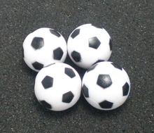 Новинка 4 шт. 28 мм 1,1 дюйма черный и белый твердый ABS Малый Настольный футбольный мяч настольный мяч футбольные мячи детский футбольный мяч 2024 - купить недорого
