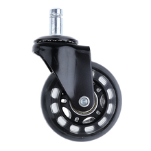 Office Chair Caster Wheels  2.5 inch Swivel Plate PU Caster Wheels Replacement Part for Furniture Home Hardware with Lock Brake 2024 - buy cheap