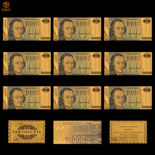 10PCS New Product 2018 Colorful Finnish Currency Paper 1000 Tuha Money 24k Gold Plated Fake Paper Banknote Collections 2024 - buy cheap