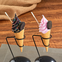 Simulação de alimentos artificiais adereços simulação fantasia tipo de cone de sorvete crocante modelo de sorvete modelo de sobremesa falsa amostra 2024 - compre barato