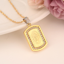 Virgin Mary  crystal cz Pendant Necklace for Women/Girls,Gold Color Lady Jewelry Wholesale Colar Cross  Necklaces mother gift 2024 - buy cheap