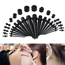 36Pcs Punk Crylic Ear Gauge Taper Tunnel Plug Expander Stretching Piercing Kit Sets 2020 Body Piercing Jewelry Ear Expanders 2024 - buy cheap