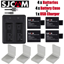 SJCAM-Batería con cargador Dual, sj4000 eken H9 H3 H8 W9 G3 GIT-LB101 GIT sj5000 sj6000 sj7000 SJ8000 SJ9000, 4 Uds. 2024 - compra barato