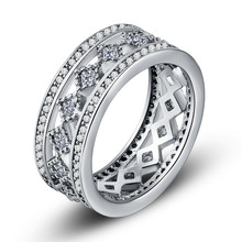 Женское кольцо с фианитом MOONROCY, серебряное кольцо с фианитом для свадебной вечеринки, Прямая поставка, оптовая продажа 2024 - купить недорого