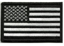 USA Flag iron on/sew on Patch - Black & White 2"x3" size 2024 - buy cheap