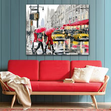 DIY colorings pictures by numbers with colors Rainy street side scenery picture drawing painting by numbers framed Home 2024 - buy cheap