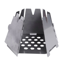 Outdoor Camping Stove Mini Folding Hexagon Wood Stove Stainlesss Steel Portable Furnace Cooking Survival Bbq Picnic Burners 2024 - buy cheap