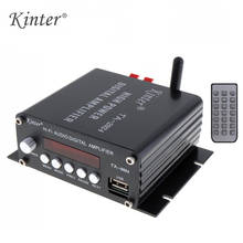 Kinter TA2024 20W*2 Hi-Fi Class-T Stereo Audio Digital Amplifier Support USB / Bluetooth / TF w/ Remote Control & Power Adapter 2024 - buy cheap