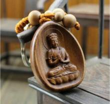 Llavero colgante de estatua de Buda Yin, tallado en madera estatua de cobre, Dari Kwan chino 2024 - compra barato